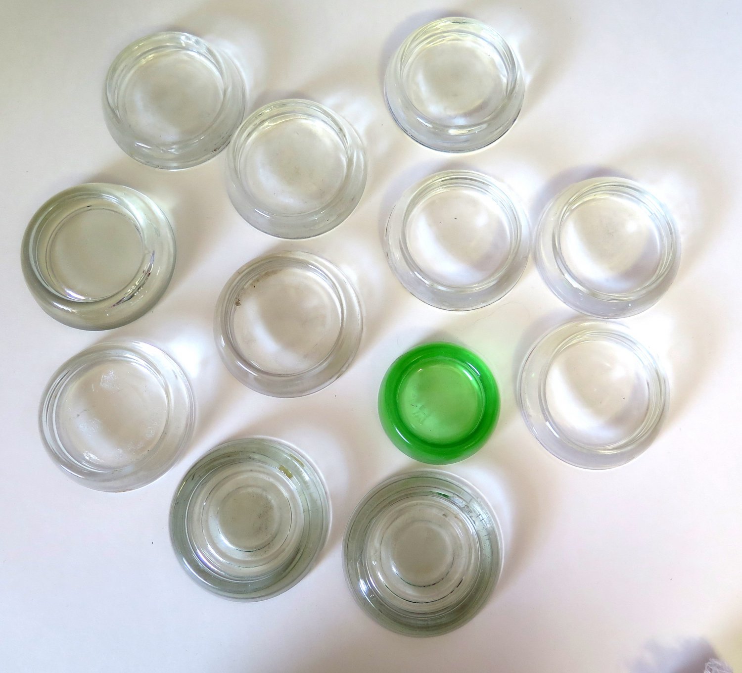 Lot Vintage Glass Furniture Floor Protectors