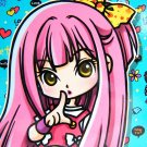 Lovely Pink-Haired Dolly Small Notebook With Lines