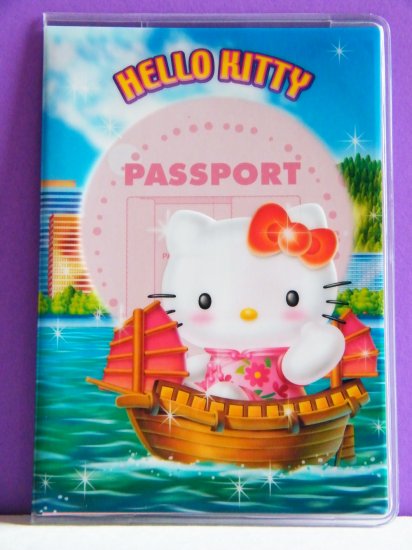  Hello  Kitty  In Chinese Junk Boat  Sanrio Passport Holder 