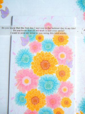 Korean Sweet Garden Letter Set