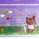 Korean Dear Bear Skinny Double Pockets Clear Plastic Card Case
