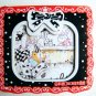 Kawaii Ribbon Lace Border Mini Memo Pad (Red)