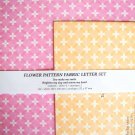 Korean Flower Pattern Fabric Letter Set (C)