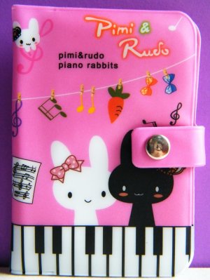 Piano Rabbits CardHolder (12 Pockets)
