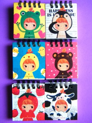 Banigirls Mini Spiral Memo Pad With Lines (Choose 1), Made In Korea