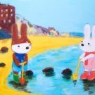 Kawaii Rabbits Happy Season By The Sea File/Folder