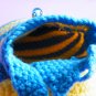 Kawaii Blue Teddy Bear Crochet Sling Bag