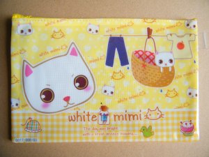 Kawaii White Laundry Kitty PVC Pouch