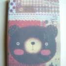 Blushing Brown Bear Memo Book With Lines
