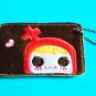 Kawaii Felt Cloth Girl Card Case/Keychain