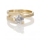 100% Natural Round Cut Engagement Ring Diamond CT 14k