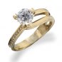 100% Natural Round Cut Engagement Ring Diamond CT 14k