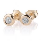 Women Natural Diamond Stud Earrings Yellow Gold 14K CTW