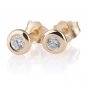 Women Natural Diamond Stud Earrings Yellow Gold 14K CTW