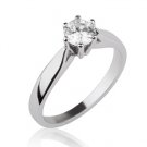 1.51CT Diamond Engagement Solitaire Ring Round Gold 14K