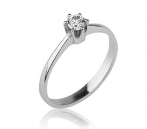 Real Round Cut Wedding Engagement Diamond Ring 14K