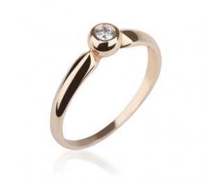Real Stunning Diamond Engagement Ring 14K Yellow Gold