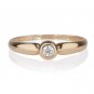 Real Stunning Diamond Engagement Ring 14K Yellow Gold