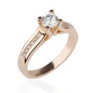 New Wedding Diamond Ring Yellow Gold 14K 0.81 CT Carat