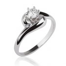 0.52 CT ROUND CUT DIAMOND NATURAL SOLITAIRE RING 14K