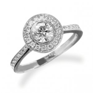 1.03CT REAL STUNNING DIAMOND ENGAGEMENT RING WHITE GOLD