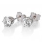 New Natural Diamond Stud Earrings White Gold 14K CTW CT