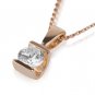 New Jewelry Yellow Gold F/SI Diamond Solitaire Pendant