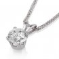 1.07 CT Diamond Solitaire Pendant White Gold Necklace