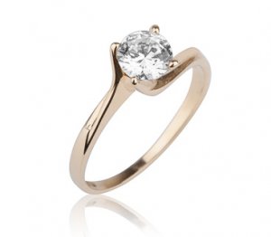 New Women Round Diamond Solitaire Engagement Ring 14K