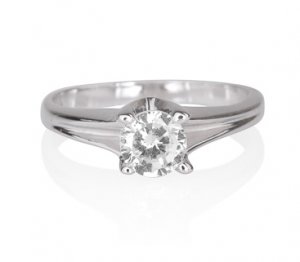 New 1/2 CT Real Diamond Solitaire Engagement Ring Women