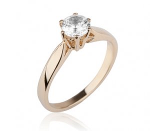 Diamond Engagement Ring 3/4 CT Classic Yellow Gold New