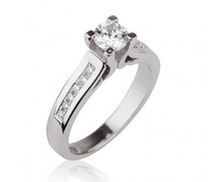 New Wedding Diamond Solitaire Ring White Gold 14K CT
