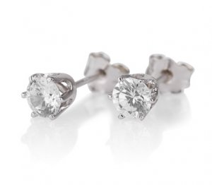 New Diamond Stud Earrings White Gold 14K 0.42CT Carat