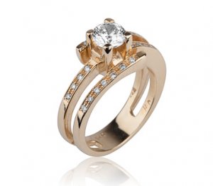 1.03 CT Natural Round Diamond Engagement Ring 14K Gold