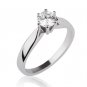 0.52 CT Genuine Diamond Engagement Ring Round 14k Gold