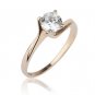 0.32 Carat Round Diamond Solitaire Engagement Ring 14K