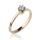 F/SI Genuine 0.31CT Stunning Solitaire Diamond Ring 14K