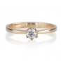 F/SI Genuine 0.31CT Stunning Solitaire Diamond Ring 14K