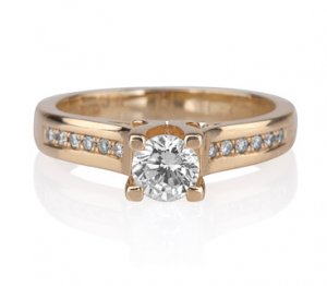New Wedding Diamond Ring Yellow Gold 14K 0.63CT Carat
