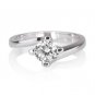 New G/SI Round Diamond Solitaire Ring 14K White Gold NR