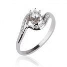 Real Stunning Diamond Engagement Ring 14K White Gold