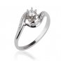 Real Stunning Diamond Engagement Ring 14K White Gold