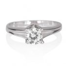 0.73 Carat Real Diamond Solitaire Engagement Ring 14K