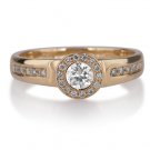 0.45 CT Beautiful Real Natural Engagement Diamond Ring