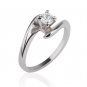 Natural Women Round Diamond Solitaire Engagment Ring
