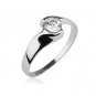 New Round Cut Real Diamond Engagement Ring 14K Women