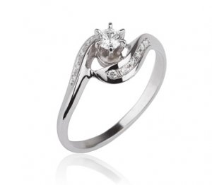 New Real Natural Diamond Engagement Ring 14K White Gold