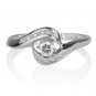 New Real Natural Diamond Engagement Ring 14K White Gold
