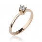 F/SI Genuine 1/4CT Stunning Solitaire Diamond Ring 14K