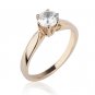 Real Natural Jewelry Round Cut Engagement Diamond Ring